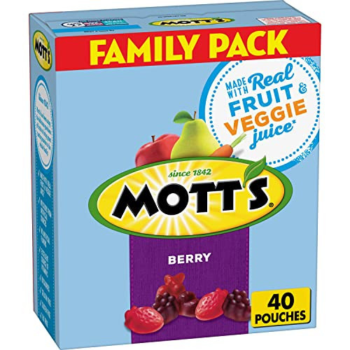 Mott's Fruit Flavored Snacks, Berry, Gluten Free Snack, Family Pack, 40 Ct, 32 oz | Amazon (US)