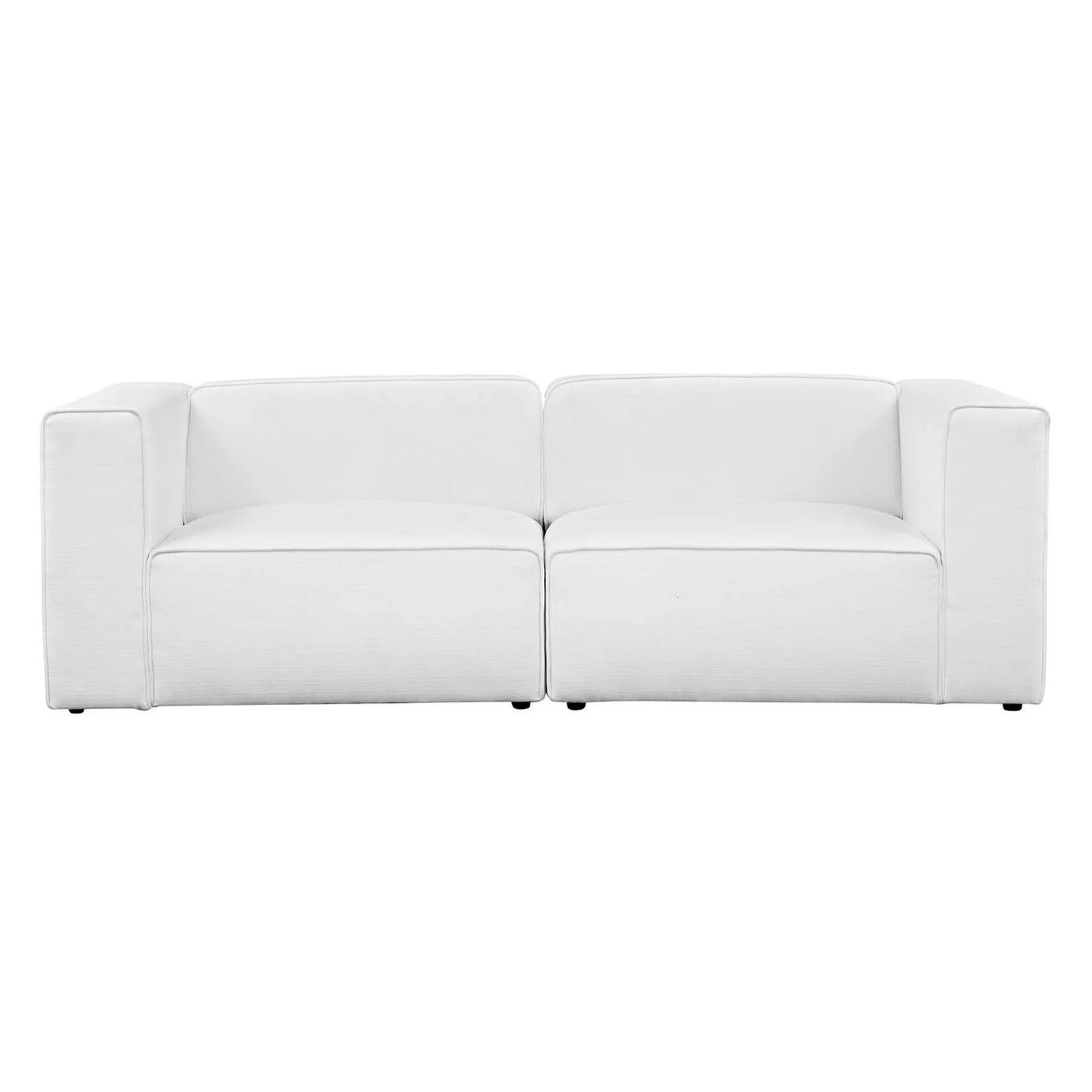 Modway Mingle 2 Piece Upholstered Fabric Sectional Sofa Set, Multiple Colors | Walmart (US)