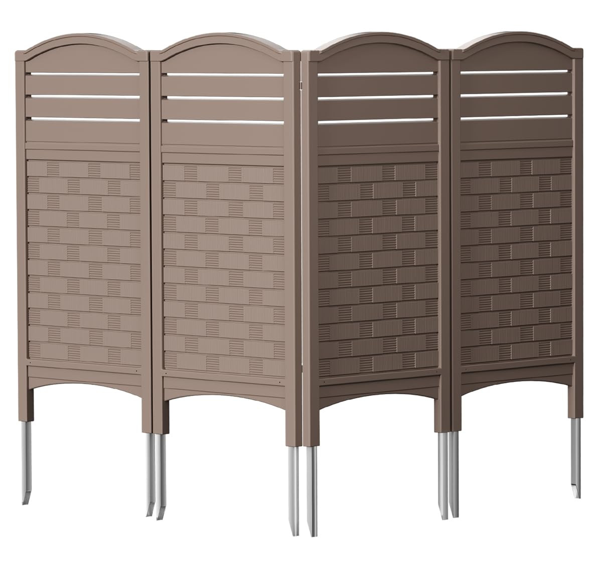 KINYING 4 Panels Air Conditioner Fence Privacy Screen,Pool Equipment Trash Can Enclosure Screen f... | Amazon (US)