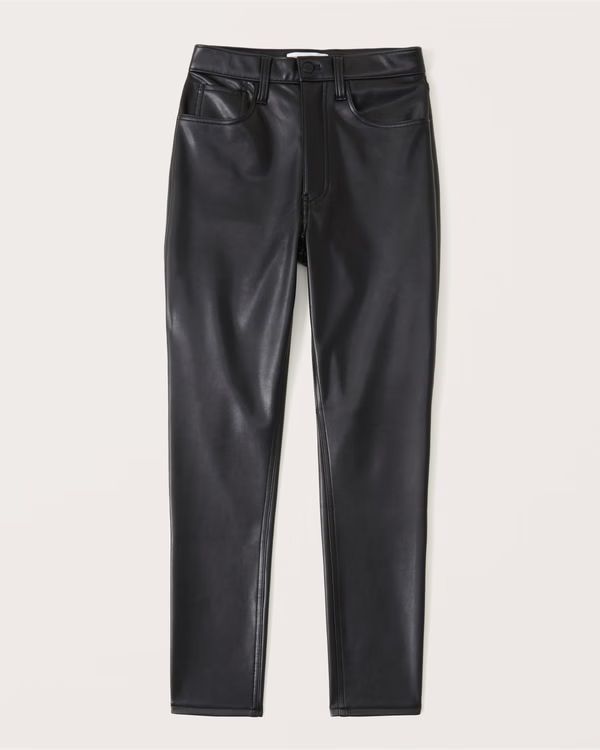Curve Love Vegan Leather Skinny Pants | Abercrombie & Fitch (US)