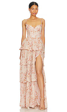 V. Chapman Caterina Gown in Cedar Rose Print from Revolve.com | Revolve Clothing (Global)