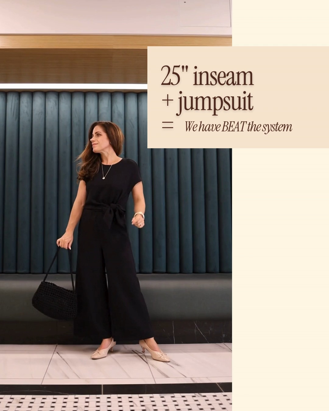 As a petite, jumpsuits can feel like an impossible equation. Either the crotch hits way too low or the hem drags on the floor. @spanx solves both with this incredibly petite-friendly tie-waist jumpsuit from the AirEssentials collection. Grab it now while it's on sale via #LTKxSPANX. I'm 4'11 and wearing the XS petite. Such a great piece for workwear, but also dresses up easily for a classy date night look.

travel outfits | travel style | petite-friendly jumpsuit 

 #LTKOver40 #LTKPetite #LTKWorkwear