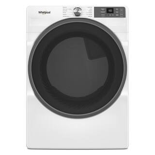 Whirlpool 7.4 cu. ft. vented Front Load Electric Dryer in White with Wrinkle Shield Option WED572... | The Home Depot