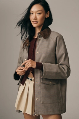 RD Style Bea Houndstooth Quilted Barn Jacket | Anthropologie (US)