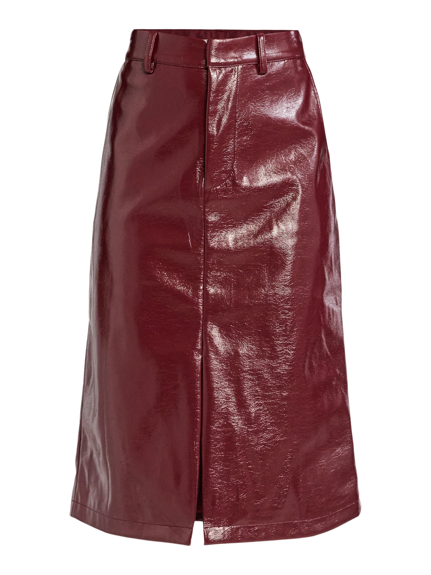 Scoop Women’s Ultimate Faux Patent Leather Front Slit Midi Skirt, Sizes 0-20 - Walmart.com | Walmart (US)