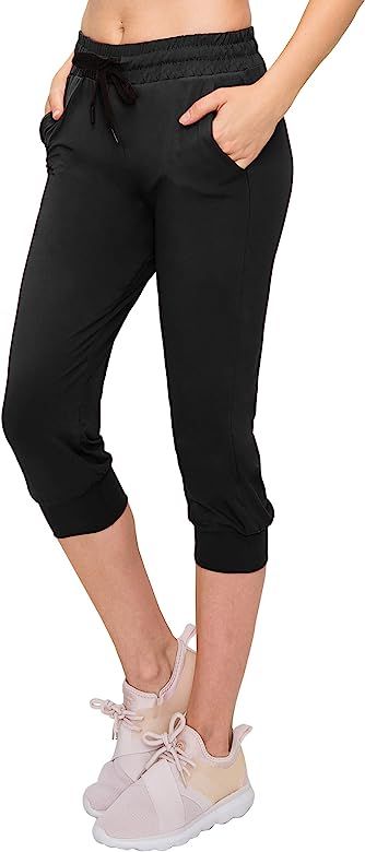 ALWAYS Women's Jogger Pants - Lightweight Skinny Solid Soft Stretch Pockets Sweatpants | Amazon (US)