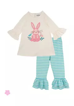 Rare Editions Toddler Girls Solid Knit Bunny Set | Belk