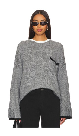 Uptown Girl Sweater in Heather Ash | Revolve Clothing (Global)