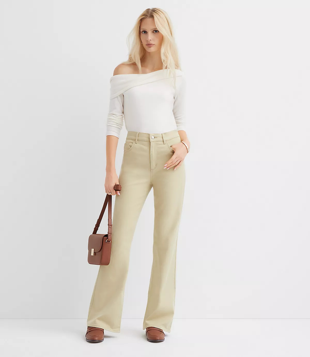 Tall High Rise Relaxed Flare Pants | LOFT