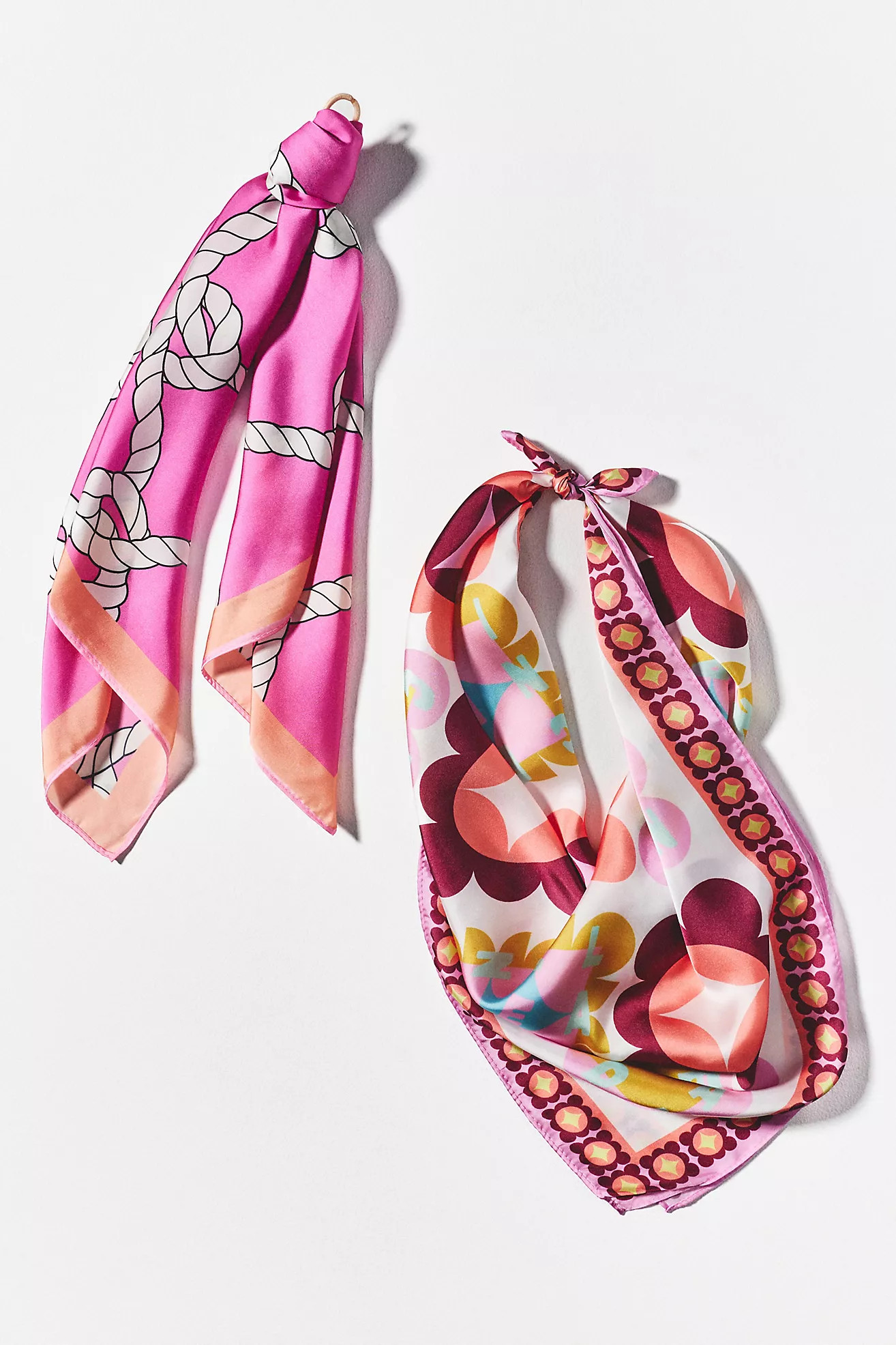 Celandine Patterned Hair Scarves, Set of 2 | Anthropologie (US)