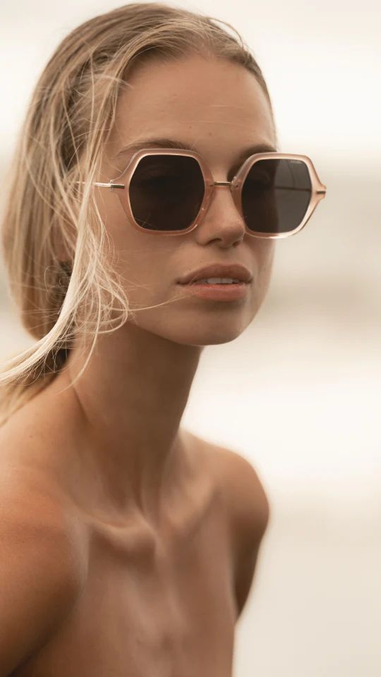 "ANEA HILL Champagne Sunglasses: Fashionable Shades of Elegance!" | ANEA HILL