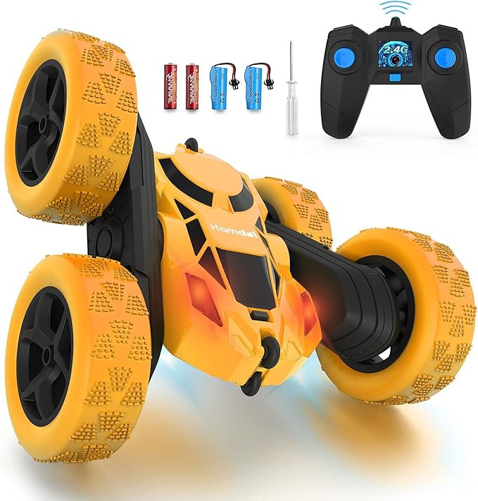 Remote Control Car Double Sided 360°Rotating 4WD RC Cars with Headlights 2.4GHz Electric Race St... | Amazon (US)