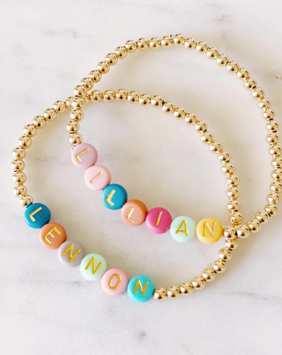Gold Filled Name Bracelet, Custom Bracelets, BFF Bracelet, Gold Beaded Name Bracelet for Women, B... | Etsy (US)