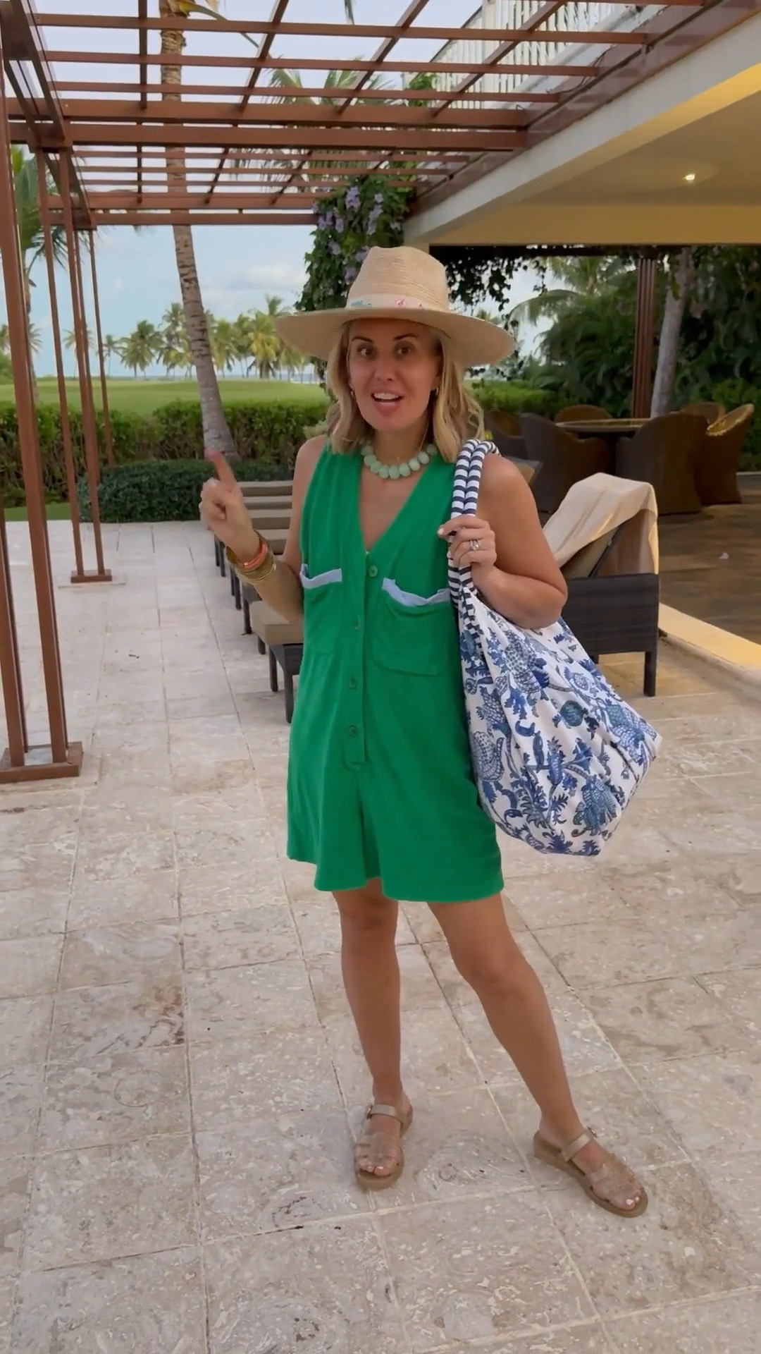 The cutest cover up, hat, bag combo you’ve ever seen - in my opinion! Ha

s romper
M/L hat
8 shoes

#LTKOver40 #LTKTravel #LTKootd