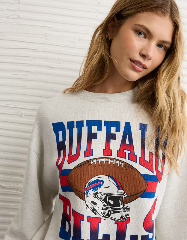 AE NFL Buffalo Bills Graphic Relaxed Fit Sweatshirt | American Eagle Outfitters (US & CA)