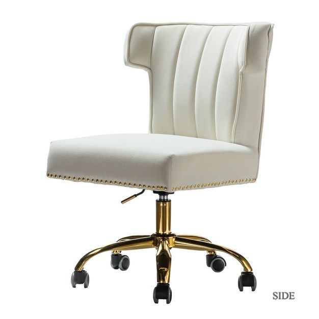 Puvis Upholstered Task Desk Chair Home Office Adjustable Swivel | Karat Home | Target