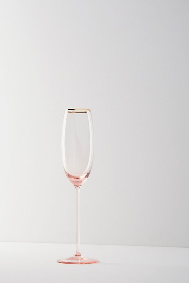 Gilded Rim Flute | Anthropologie (US)