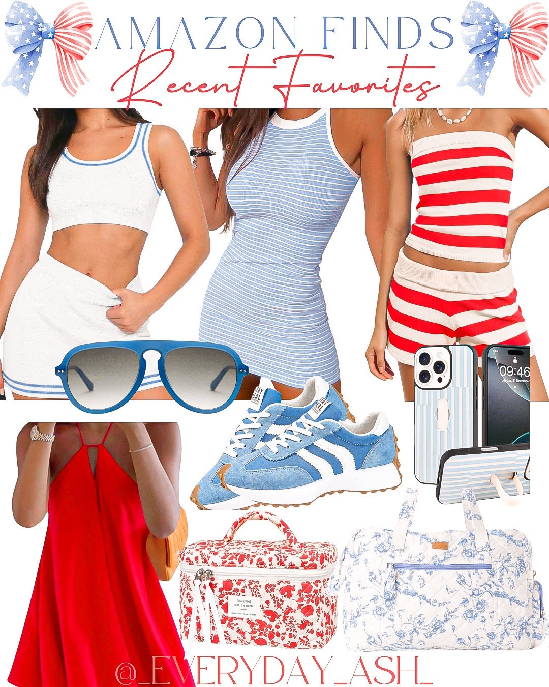 Amazon / red white and blue ❤️🤍🩵

Two piece set, blue dress, red two piece set, red dress, blue sneakers, blue sunglasses, blue cell phone case, duffle bag, travel bag, travel outfit , vacation outfit , makeup bag

#LTKootd #LTKgrwm #LTKTravel