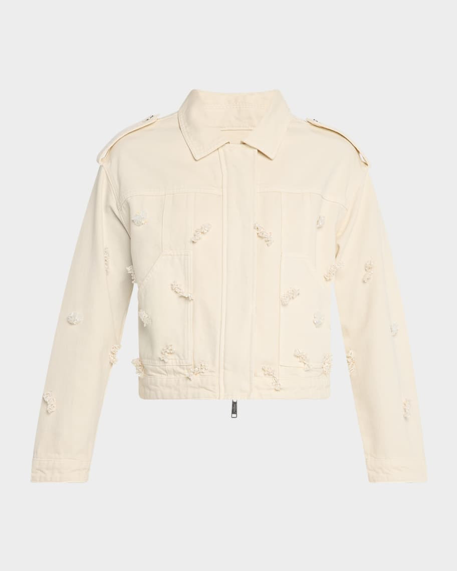 Floral Denim Jacket | Neiman Marcus