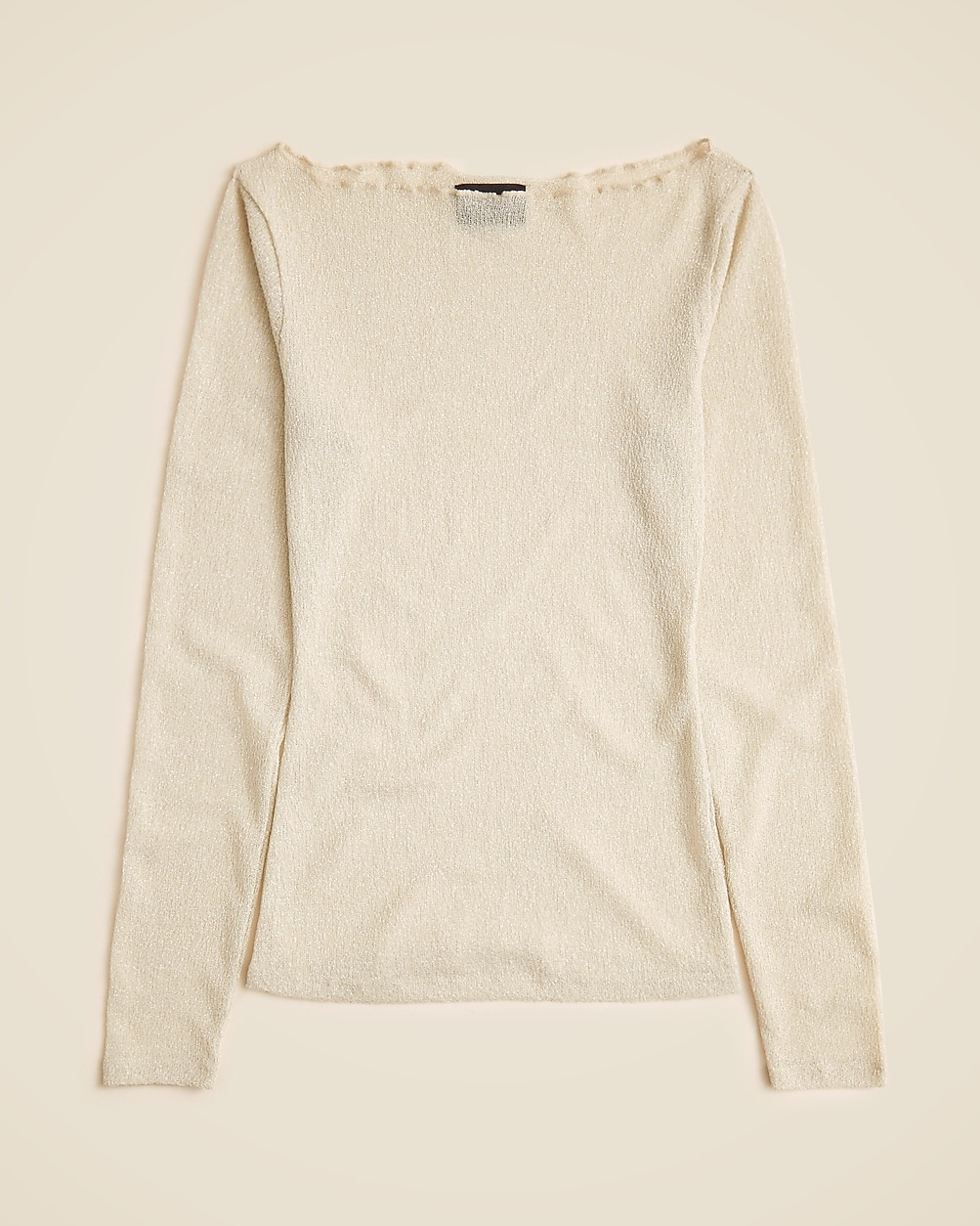 Collection sheer metallic boatneck top | J. Crew US