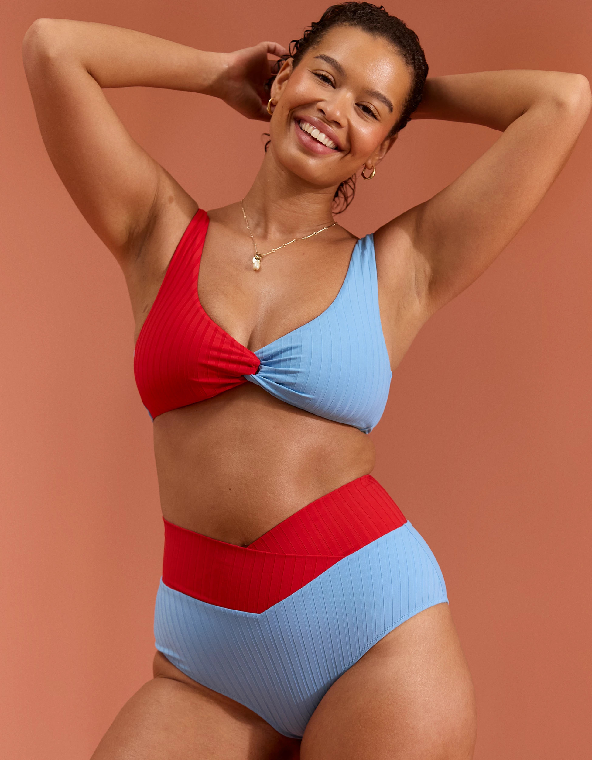 Aerie Ribbed Twist Bikini Top | Aerie