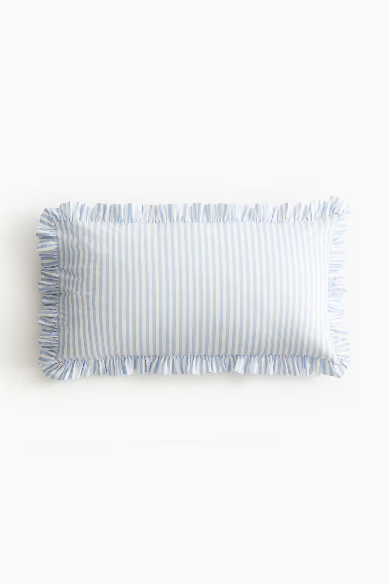 Ruffle-Trimmed Cotton Pillowcase | H&M (US + CA)