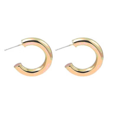 Hollywood Sensation Bold and Beautiful Gold-Plated Hoops .96 Inches Gold | Target