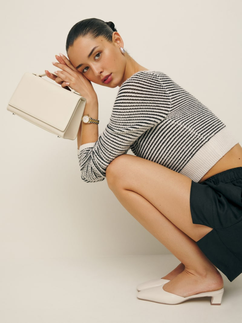 Heather Block Heeled Mule | Reformation (Global)