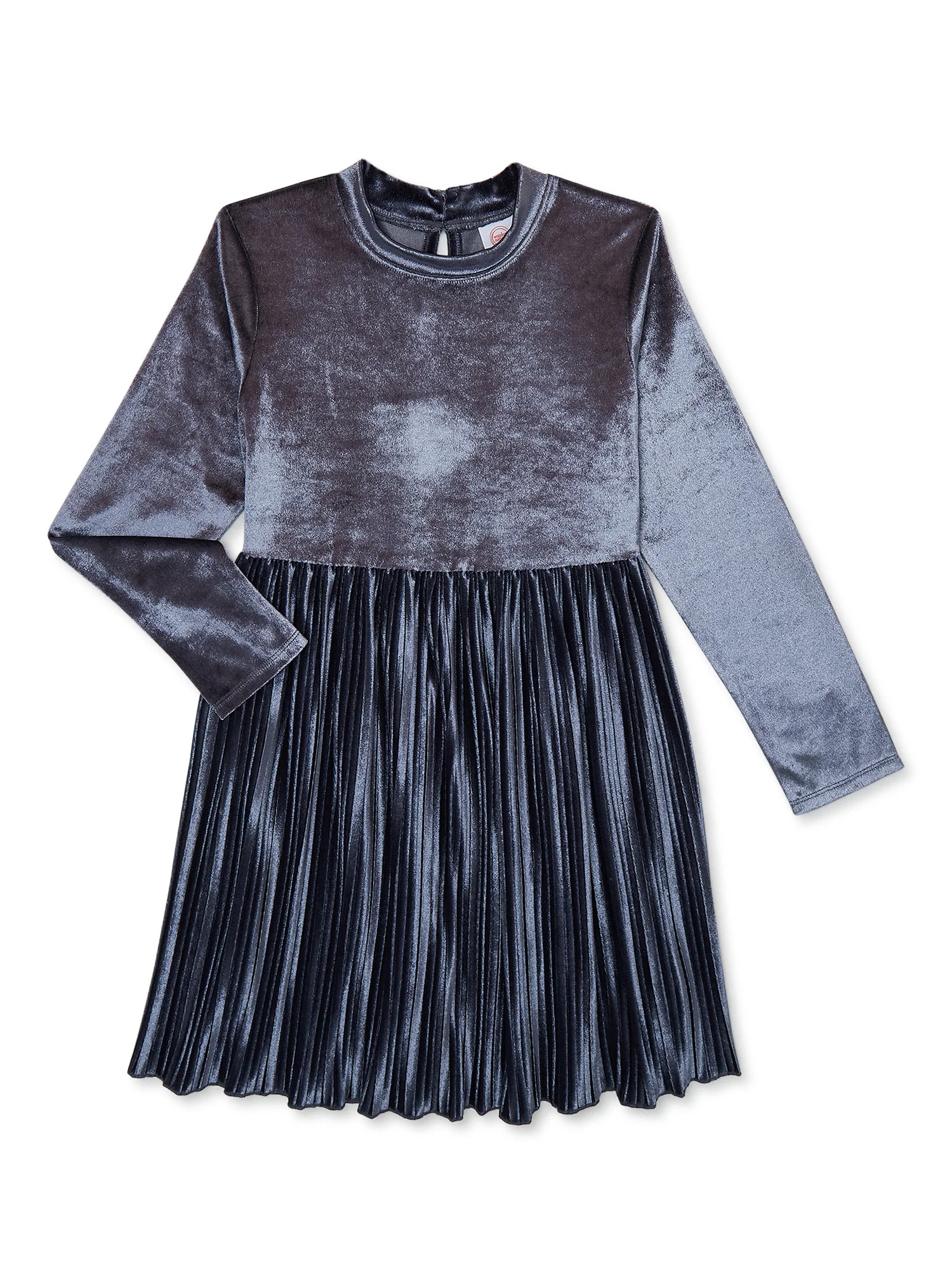 Wonder Nation Girls Long Sleeve Midi Pleated Dress, Sizes 4-18 & Plus - Walmart.com | Walmart (US)