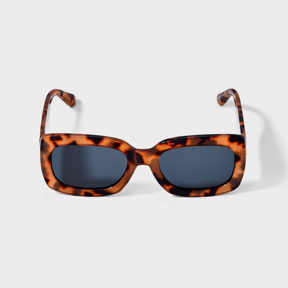 Women's Plastic Tortoise Shell Rectangle Sunglasses - A New Day™ Assorted Beiges | Target