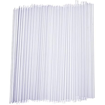 [250 Pack] Disposable Plastic Drinking Straws - 7.75" High - Clear | Amazon (US)