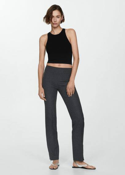 MANGO - Knit strap top black - M - Women | MANGO (US)