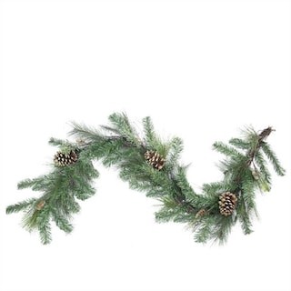 Artificial Mixed Pine with Pine Cones & Gold Glitter Garland, Unlit By Northlight | Michaels® | Michaels Stores