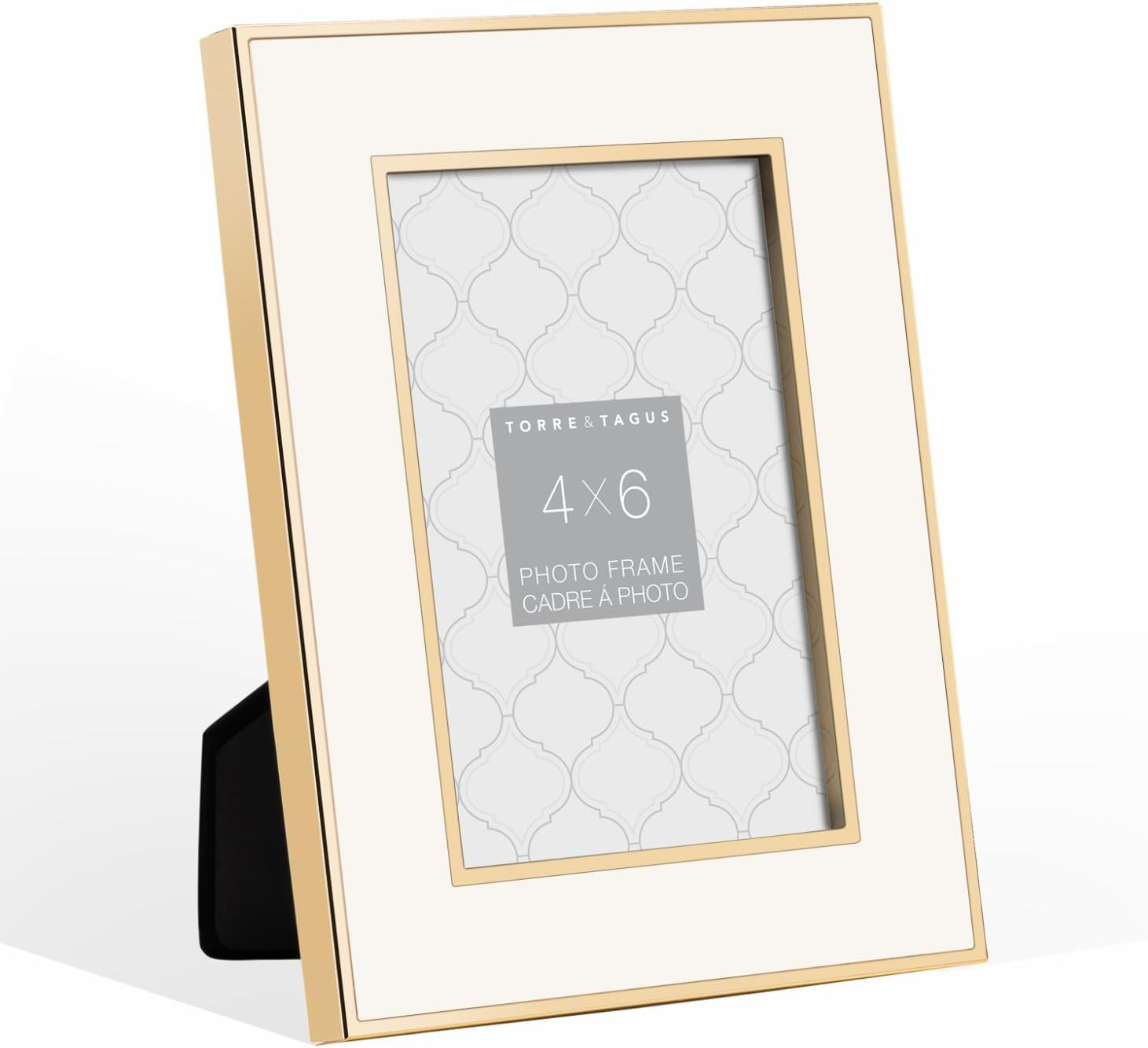 Torre & Tagus Regis White and Gold Picture Frame 4x6 – Polished Gold Metal Frame with Glossy En... | Amazon (US)