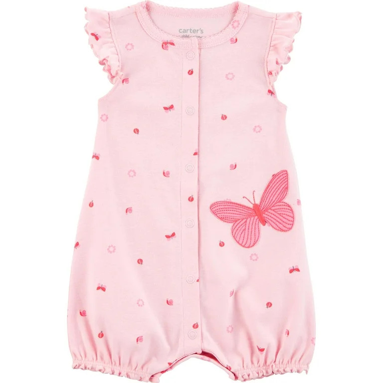 Carter's Child of Mine Baby Girl Romper, One-Piece, Sizes 0-3/24 Months | Walmart (US)