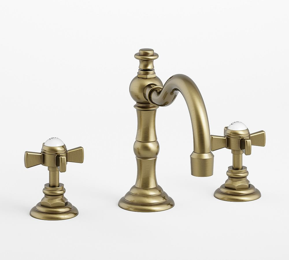 Langford Cross Handle Widespread Bathroom Sink Faucet | Pottery Barn (US)