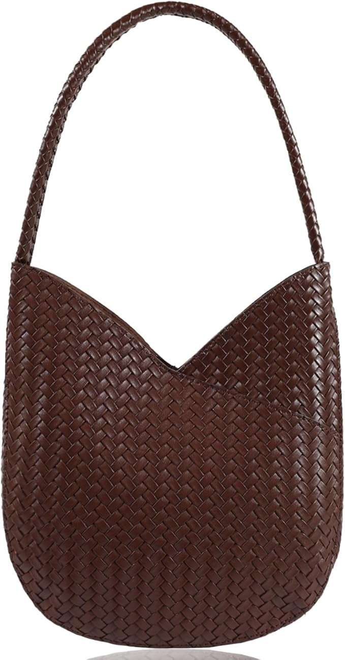 Hobo Bags for Women Imitation Woven leather Top-handle Shoulder Bag Tote Bag | Amazon (US)