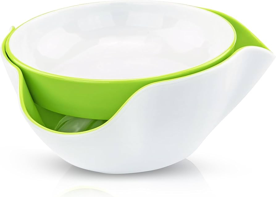 Southern Homewares Double Party Pedestal Serving Pistachio Bowl, Inside Green for Pistachio Bowl ... | Amazon (US)