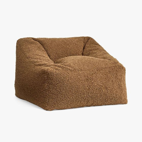 Teddy Fur Brown Modern Lounger | Pottery Barn Teen