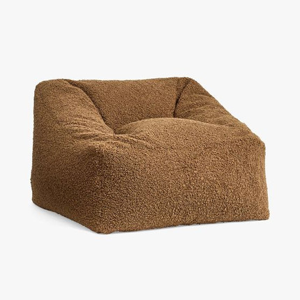 Teddy Fur Brown Modern Lounger