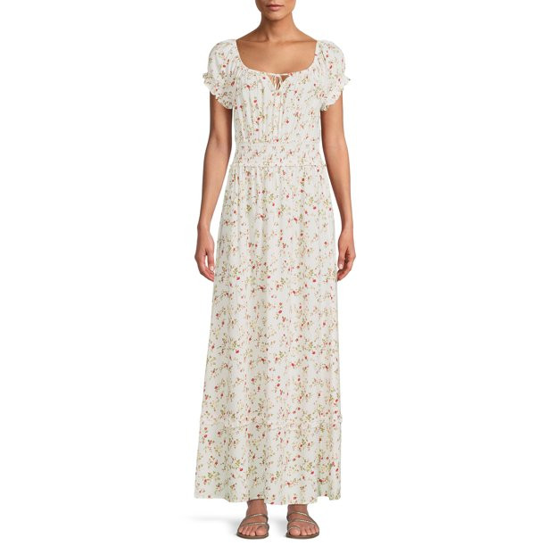 Liv & Lottie Juniors' Cottage Core Emma Maxi Dress with Smocked Waist - Walmart.com | Walmart (US)