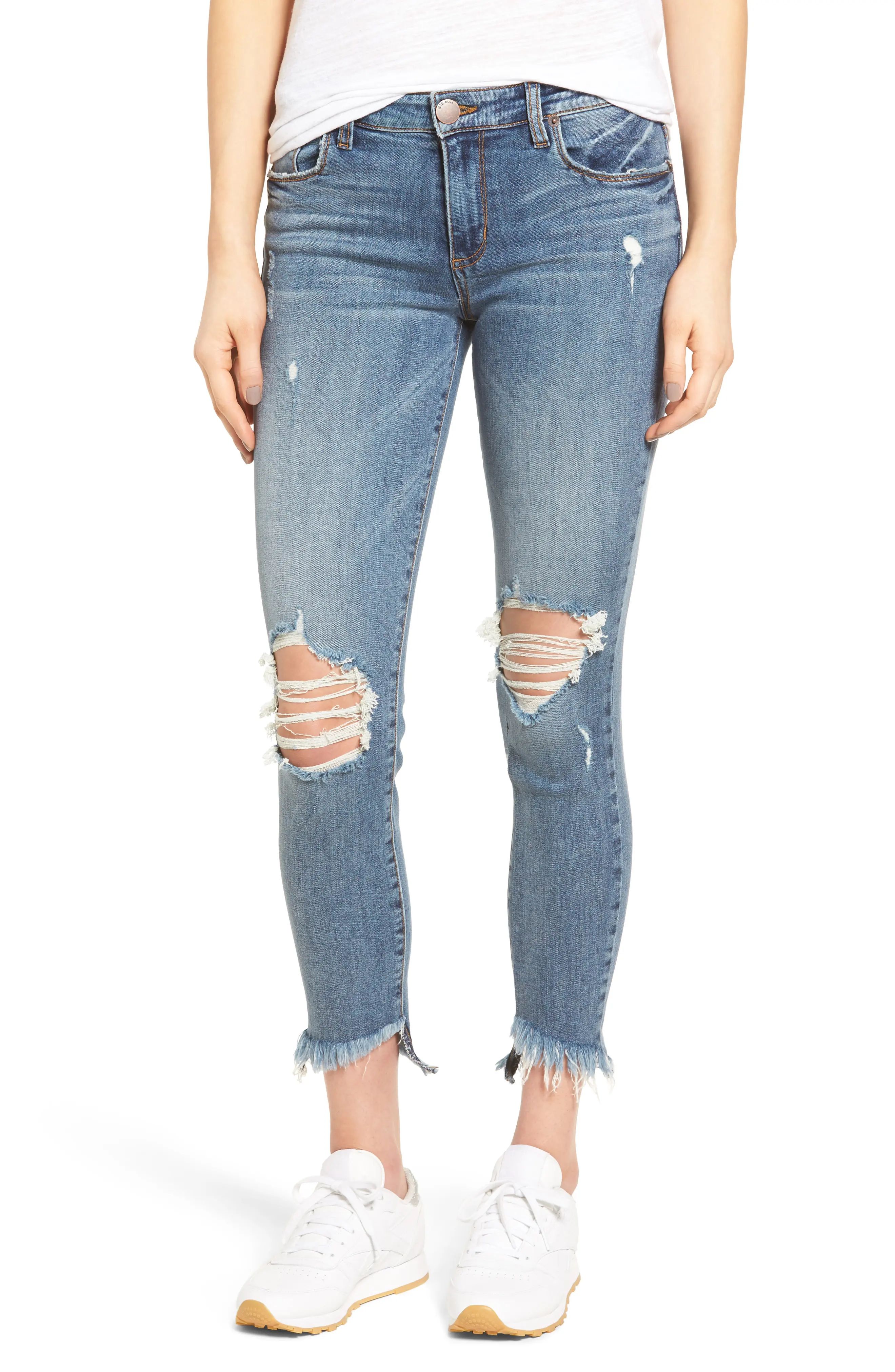 Emma Frayed Hem Skinny Jeans | Nordstrom