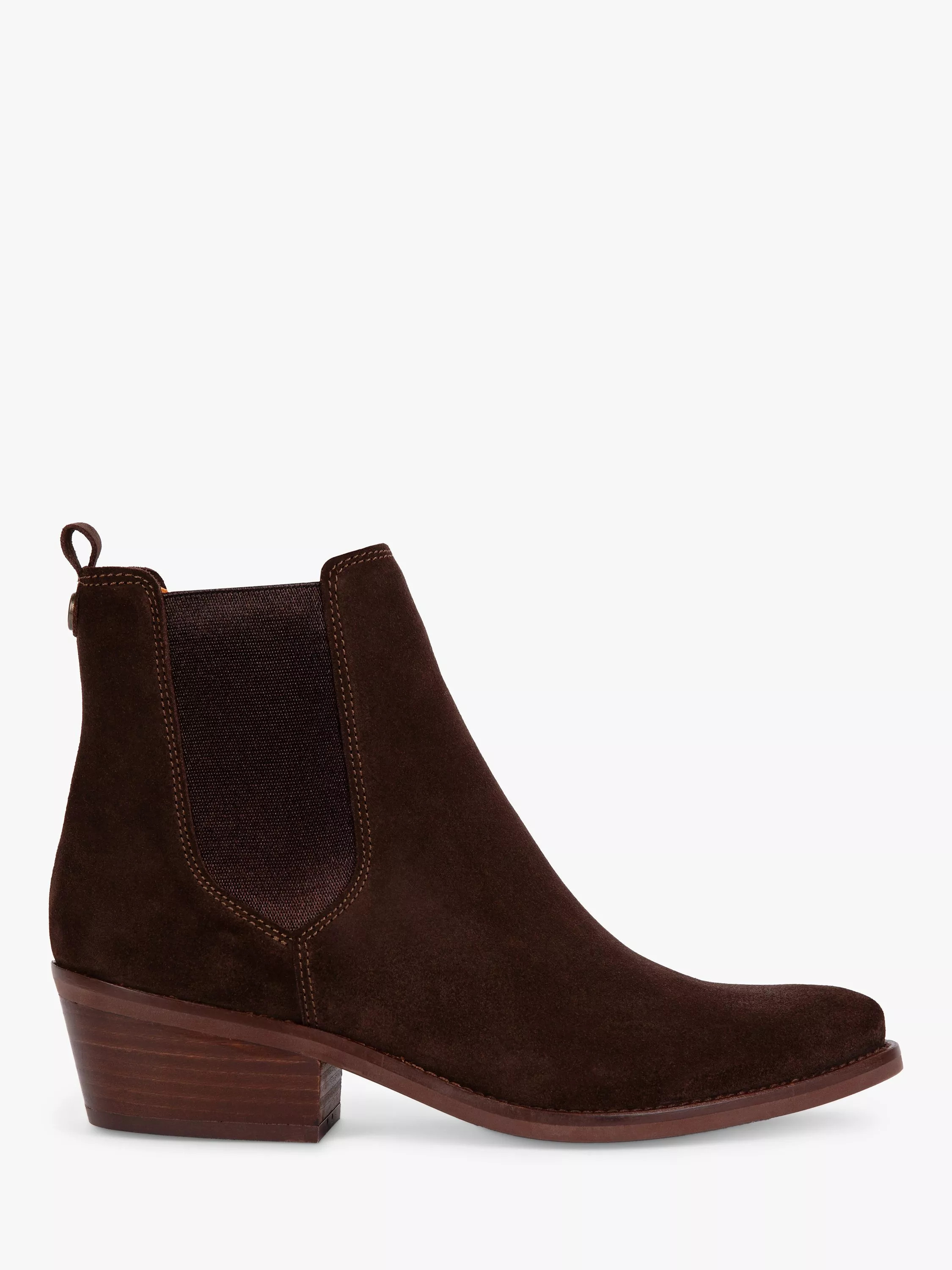 Penelope Chilvers Rove Suede Chelsea Boots, Chocolate | John Lewis (UK)