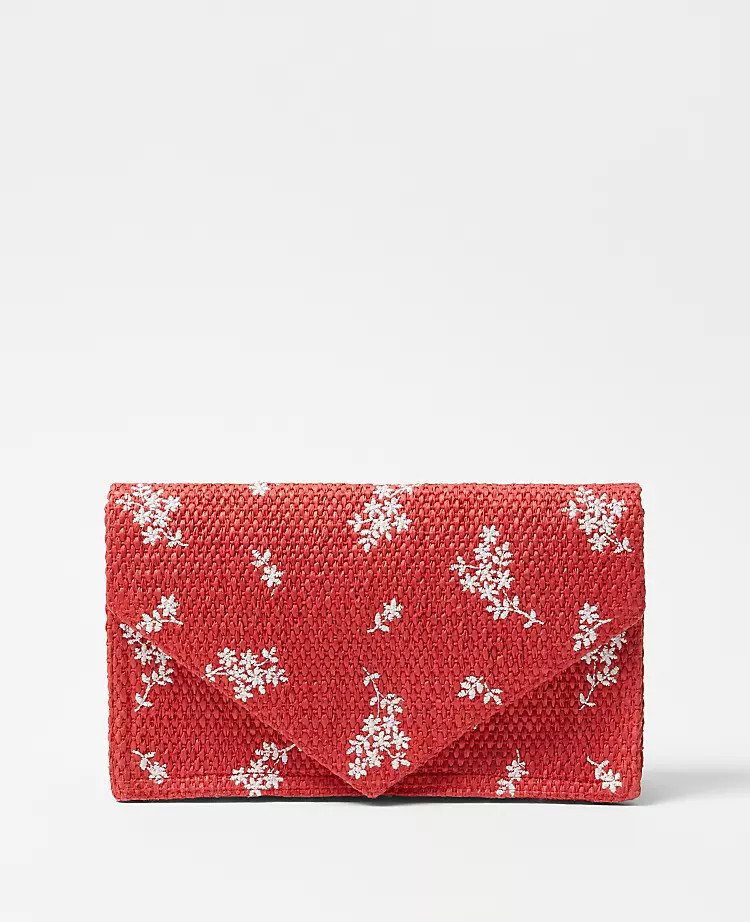 Floral Embroidered Envelope Clutch | Ann Taylor (US)