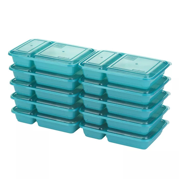 Good Cook Meal Prep Dark Teal Containers + Lids - 10ct | Target