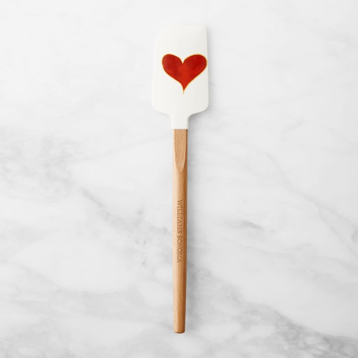 Williams Sonoma Sentiment Heart Silicone Wood Spatula, Medium | Williams-Sonoma