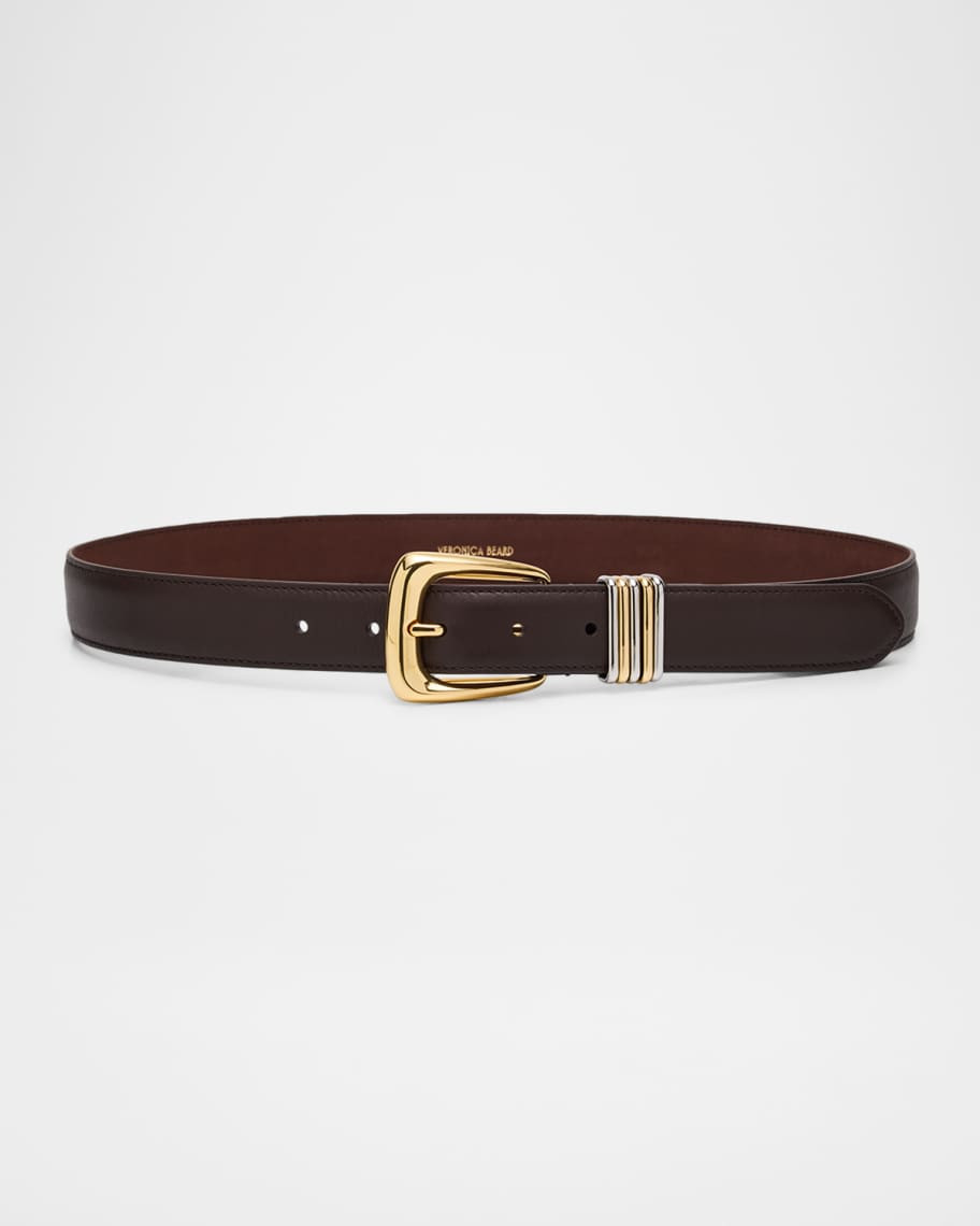 Veronica Beard Arch Leather Belt | Neiman Marcus