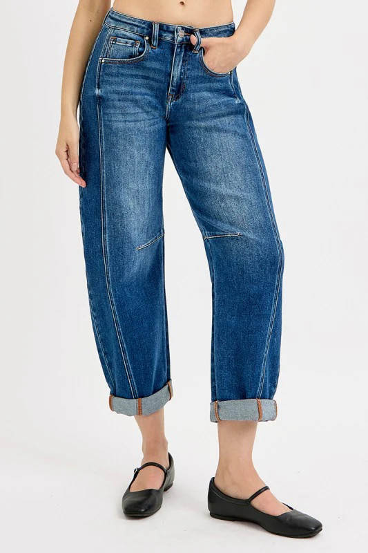 JT Boyfriend Barrel Jeans Dark Denim / 1/25 | The Collection TX 