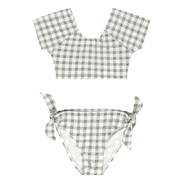 Girls' Rylee + Cru Eucalyptus Cropped Rashguard Swim Set 6/7 Green | Scheels