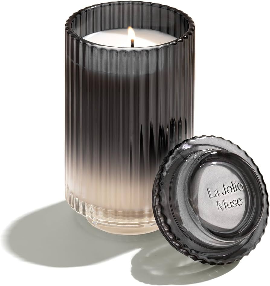LA JOLIE MUSE Dark Berries & Bergamot Scented Candle, Large Glass Jar Candles for Home Scented, N... | Amazon (US)